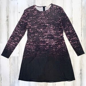 Tory Burch | Black Plum Long Sleeve Dress